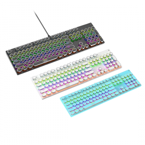 Teclado Mecánico Retro Estilo Máquina de Escribir XO RGB