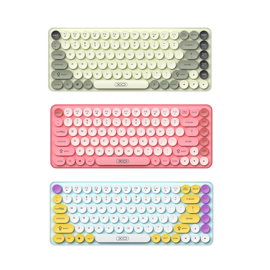Teclado Inalámbrico de Modo Dual XO KB-12 Retro Pop